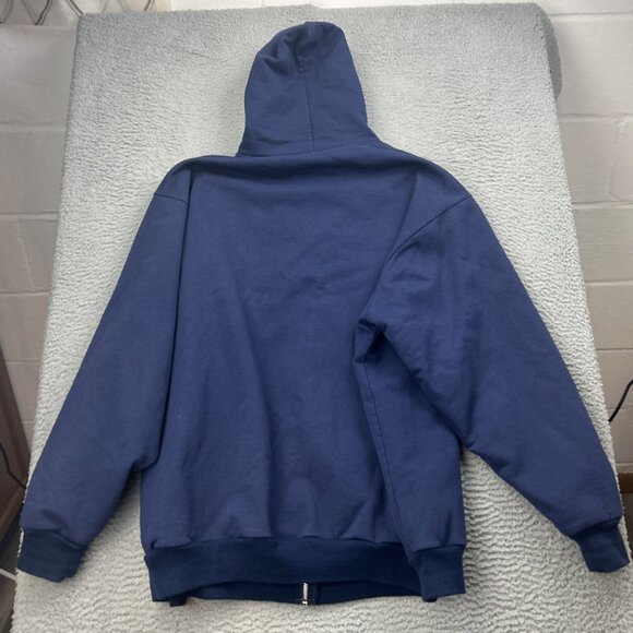 Carhartt Full Zip Hoodie Lined Blue Size XXL Sweatshirt Heavy Vintage USA Rugged - Picture 7 of 7
